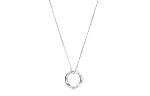 TIFFANY & CO. Tiffany, carved necklace with letters, with your logo imprint, 925 sample silver