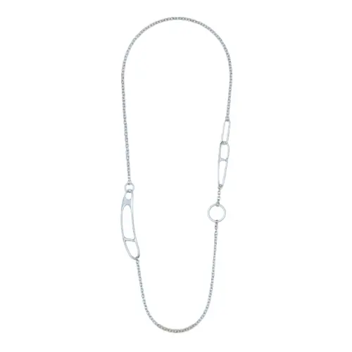 HERMES 925 Sterling Silver Necklaces Women's Silver
