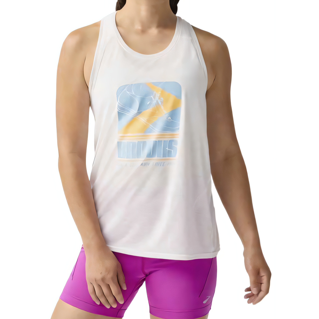 Brooks Sleeveless Sports Shirts Women’s White Racerback