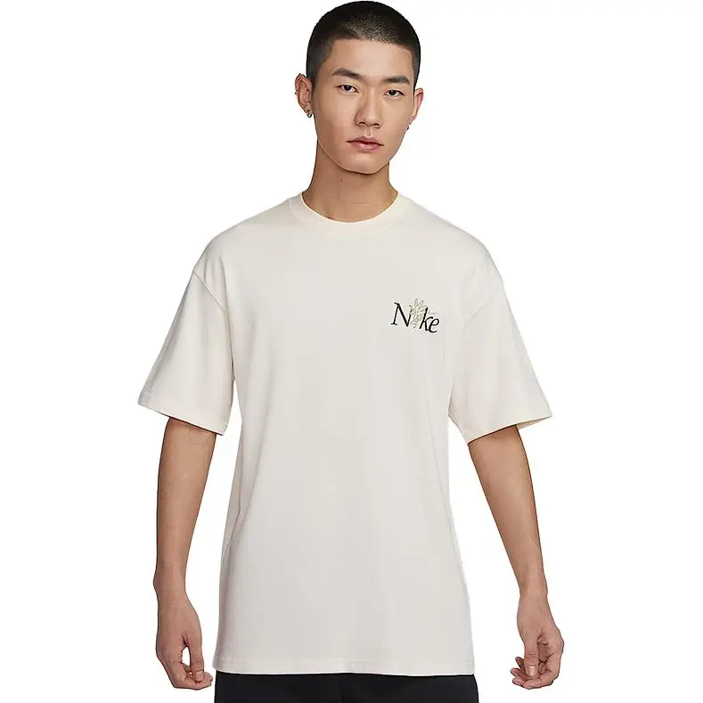 Nike T-Shirts Men's White Crew Neck Moderate