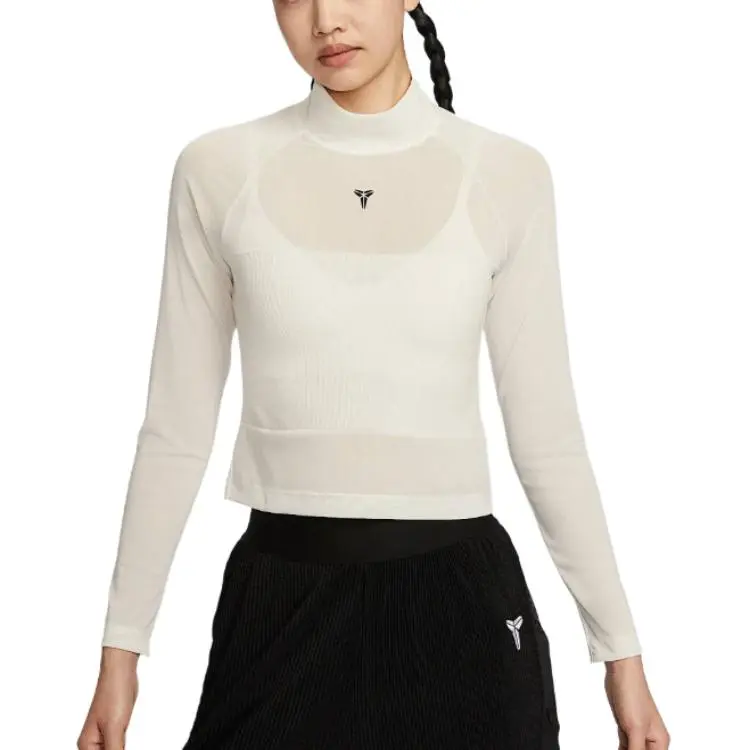Nike Women's Kobe Bryant L/S Cropped Top Sail/Black