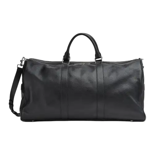 Bottega Veneta Grain Calfskin Travel Bag, Shoulder Bag, Handbag Men's Black