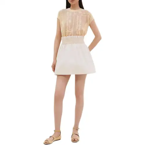 HERMES Casual Short Skirts Women's White