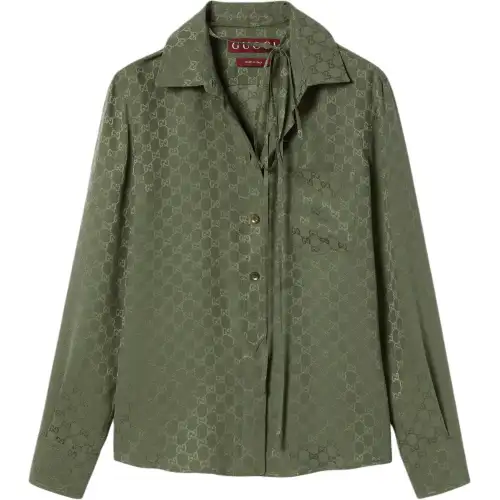 Gucci Gg jacquard long-sleeve shirt