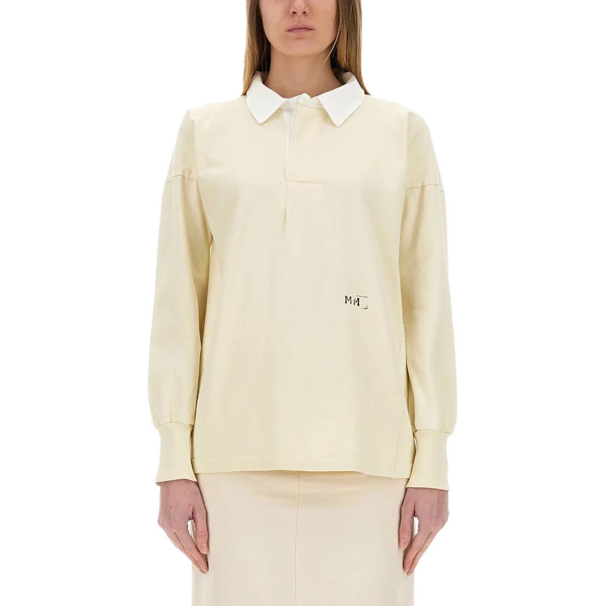 Женское поло Maison Margiela (бежевое)