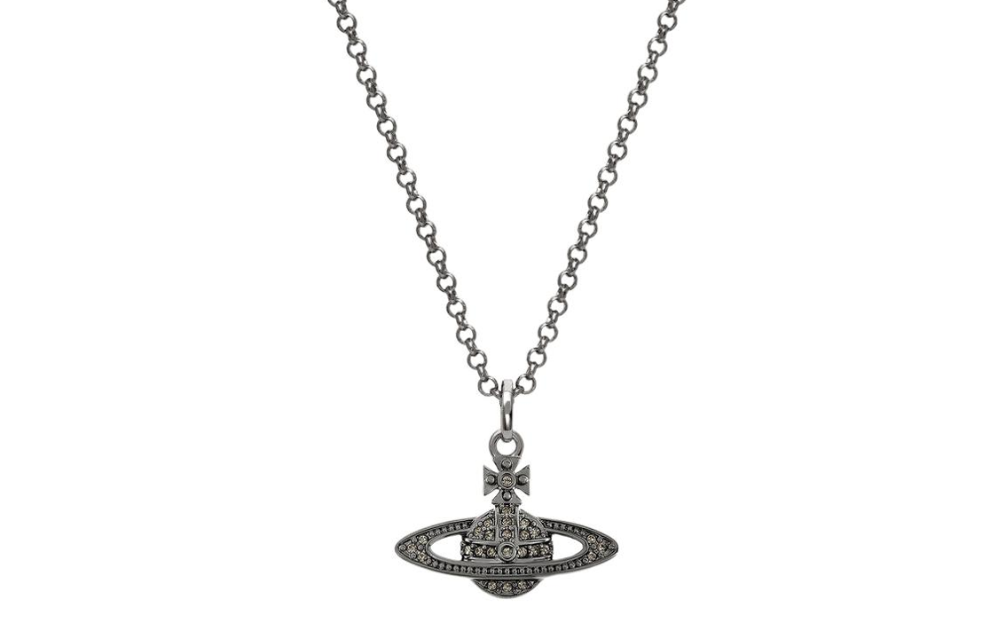 Женское necklace Vivienne Mini Bas Relief (темно-серое)