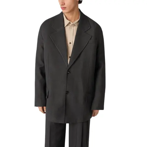 Bottega Veneta SS25 Jackets & Coats Men's Charcoal Gray
