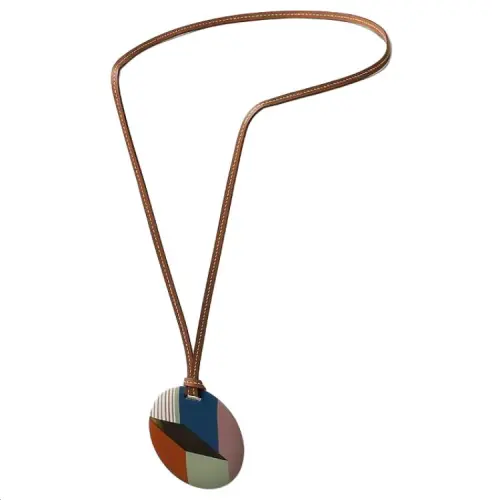 HERMES Bubali Cornu Necklaces Women's Multicolor