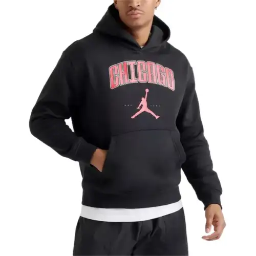 Jordan Apparel Sweatshirts Men's Black Hooded Moderate