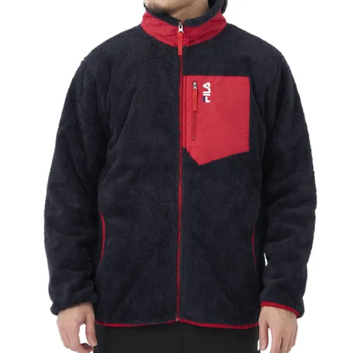 FILA Jackets Men's Marine Blue Stand Collar Moderate Other