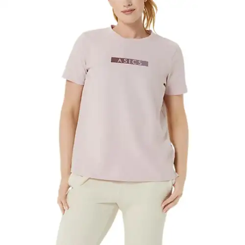 ASICS T Shirts Women's Rose Crew Neck Moderate Straight Fit
