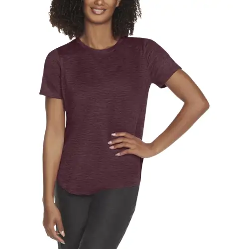 Skechers GO DRI SWIFT Regular T Shirt Women's Burgundy Red
