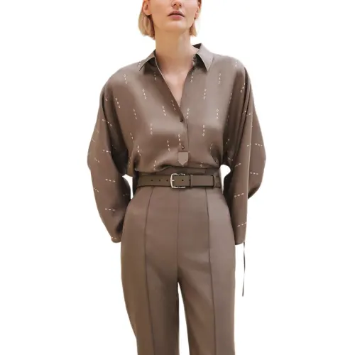 HERMES FW24 Shirt Women's Brown