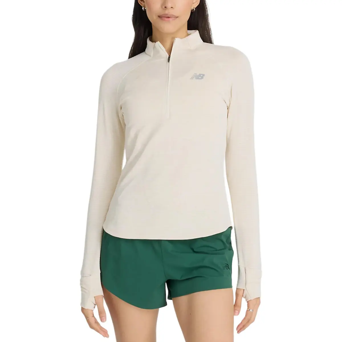 New Balance Heat Grid Raglan Sleeve T Shirt Women's Linen Mixed Color