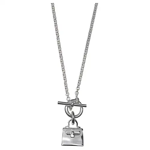 HERMES Kelly Amulette 925 Sterling Silver Necklaces Women's Silver