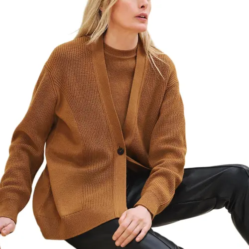 HERMES FW24 Cashmere Sweater Women's Chestnut Caramel