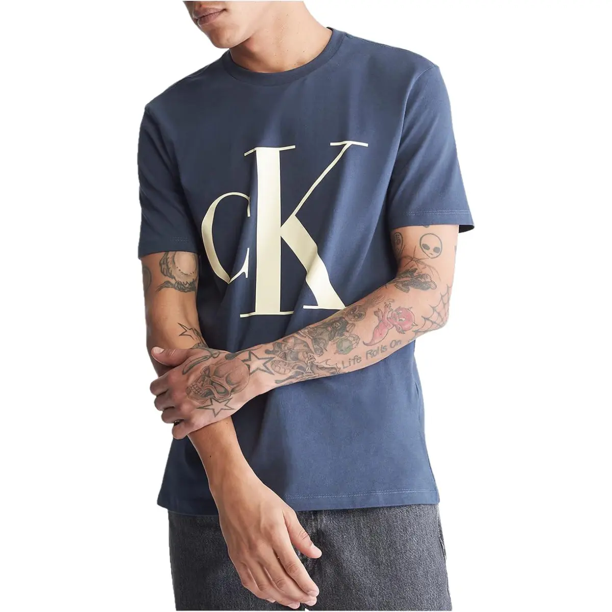 CALVIN KLEIN T Shirt Men's Navy Blue