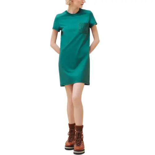 HERMES Short Sleeved Dress Women's Green