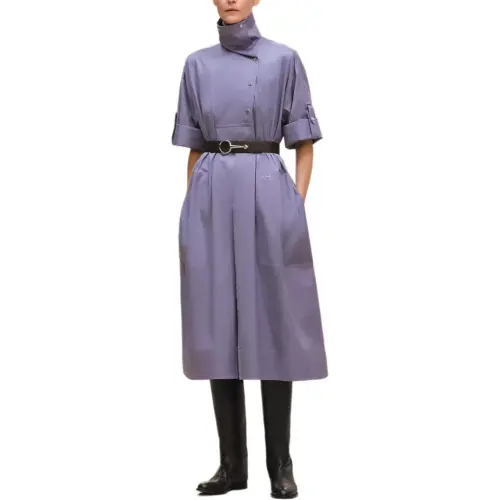HERMES FW25 Short Sleeved Dress Women's Lilac