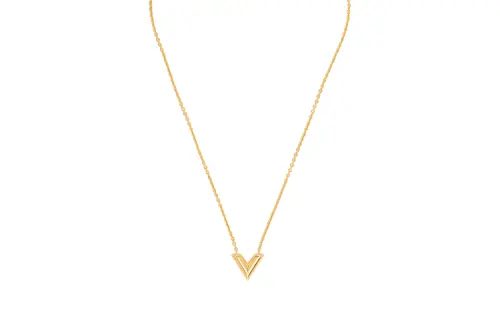 LOUIS VUITTON Necklace Essential V Gold
