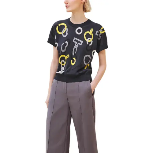 HERMES Sweater Women's Blue Black