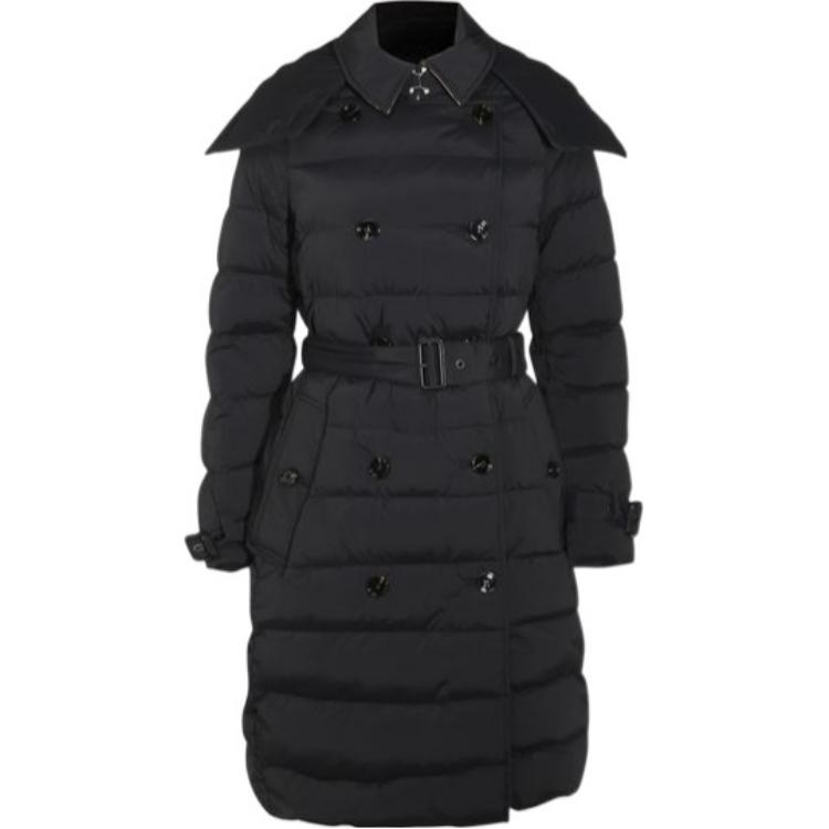 Burberry Hooded Quilted Belted-Waist Puffer Coat