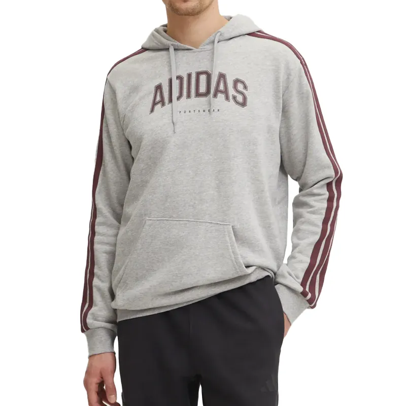 Adidas Sweatshirts Men's Gray Hooded Moderate