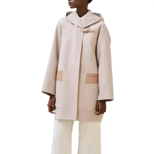 HERMES FW24 Coats Women's Beige