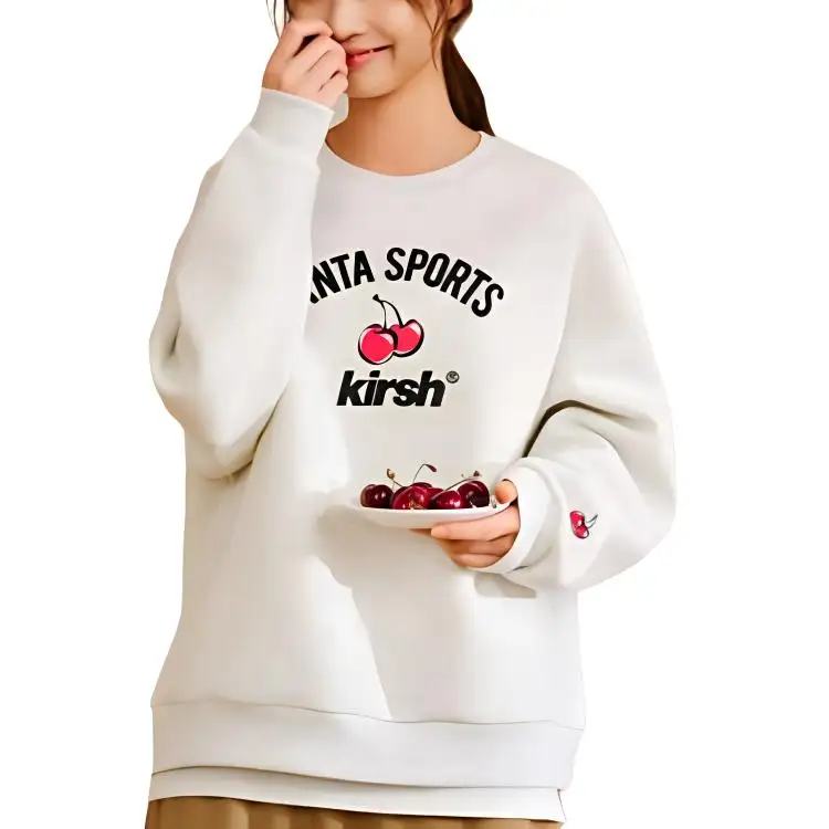 Anta x Kirsh Sports Lifestyle Collection Good Things Will Happen Sweatshirt Women's Gray Heather Gray