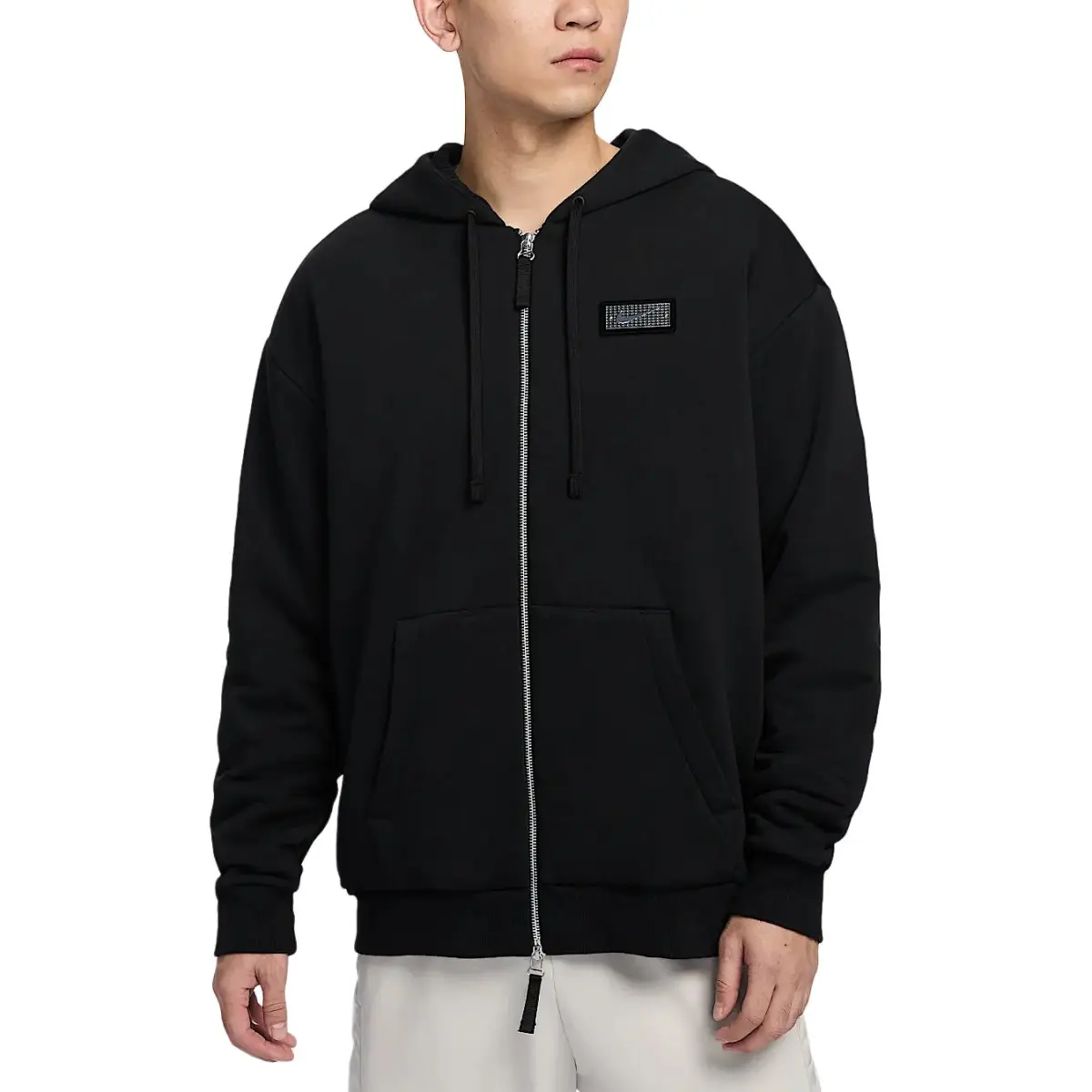Nike Therma FIT SS25 Devin Booker Fleece Lined Thermal Loose Fit Hooded Long Sleeved Jacket Men's Black