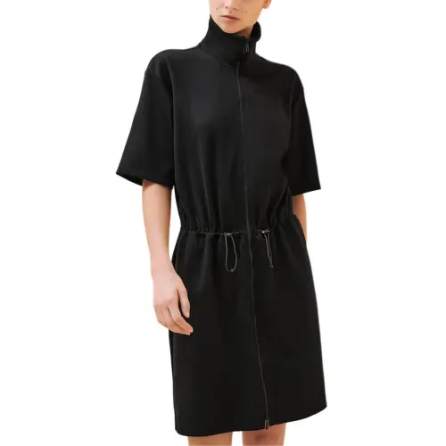 HERMES FW24 Short Sleeved Dress Women's Black