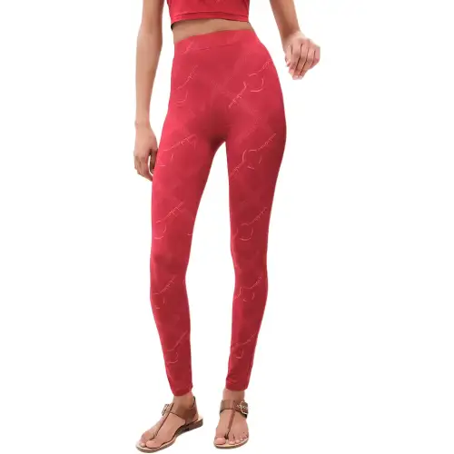 HERMES Leggings Women's Red Moderate