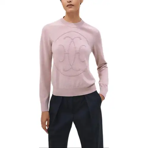 HERMES FW24 Cashmere Sweater Women's Pink
