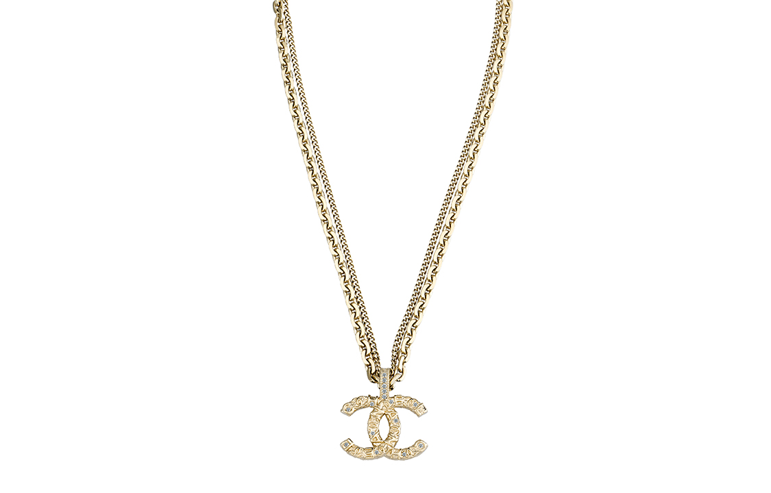 Женское ожерелье Chanel CHANEL c (золотой)