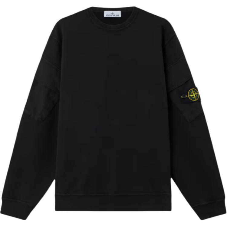 Мужское худи STONE ISLAND FW25 (черное)