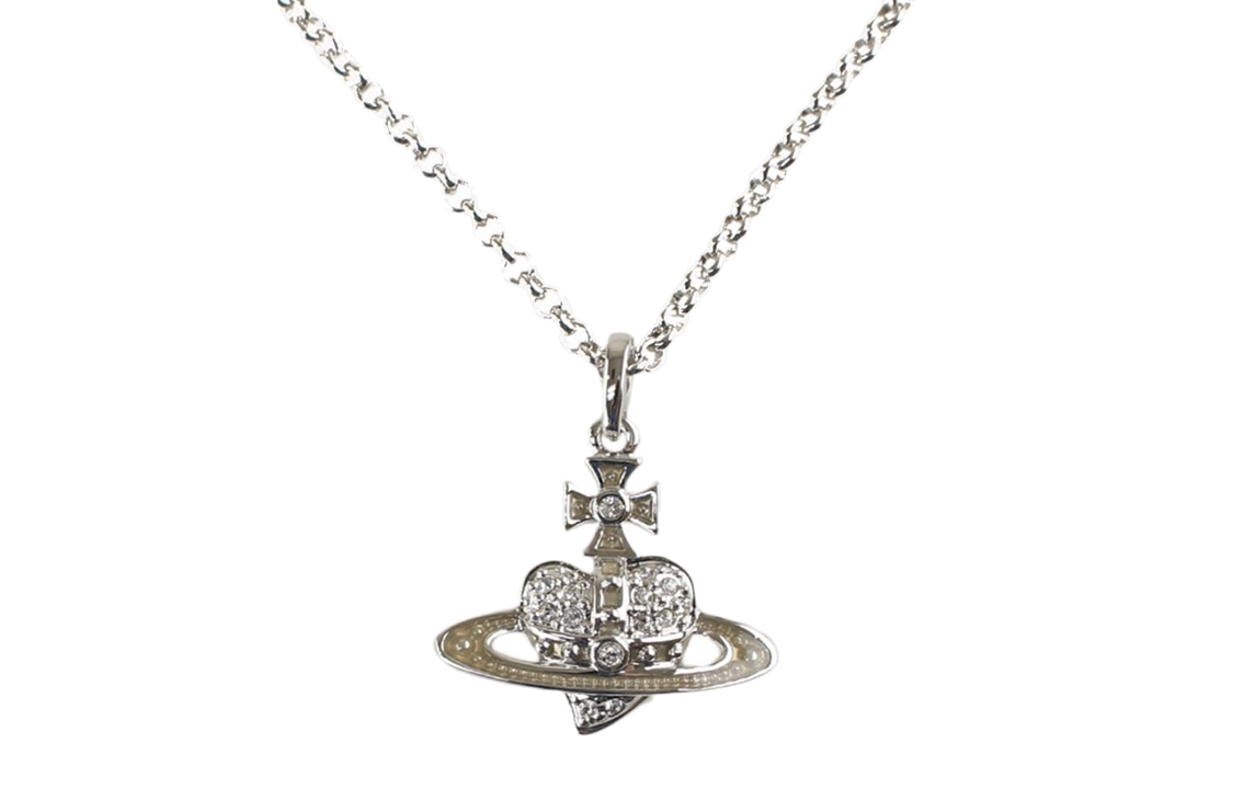 Колье Vivienne Westwood Reverse heart (серебристое)