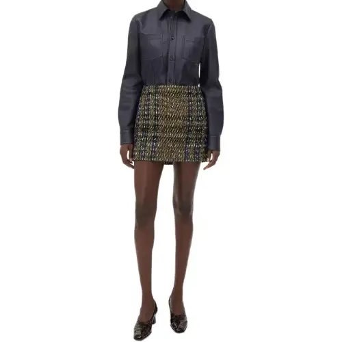 Bottega Veneta FW24 Casual Short Skirts Women's Yellow