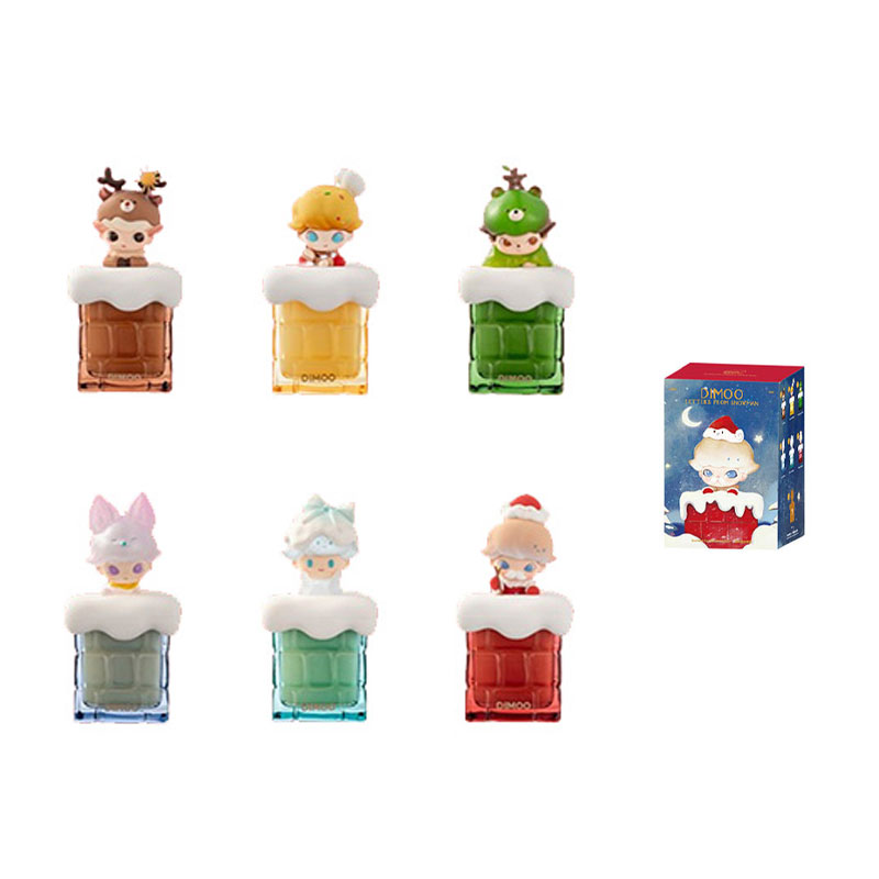 POP MART DIMOO Letter from Snowman Series Scented Candle 2023 Theme Blind Box Single Blind Box/Full Box of 6