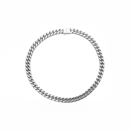 ICEGANG Titanium Steel Necklaces Men's Silver