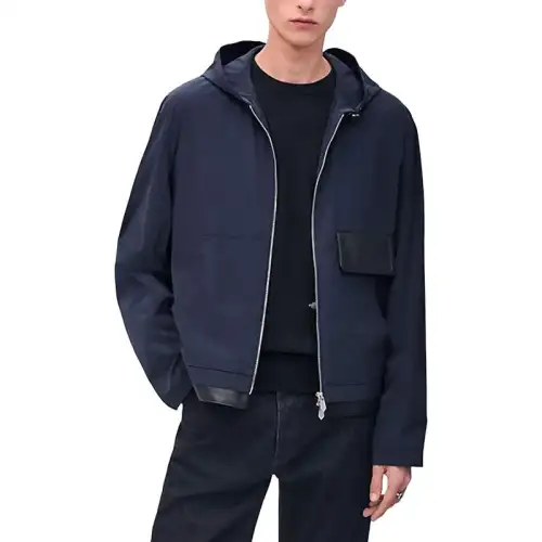HERMES Jackets & Coats Men's Dark Blue