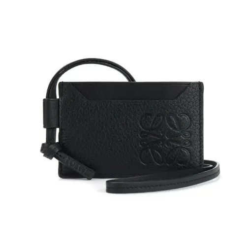LOEWE Cow Leather Necklaces Men's Black