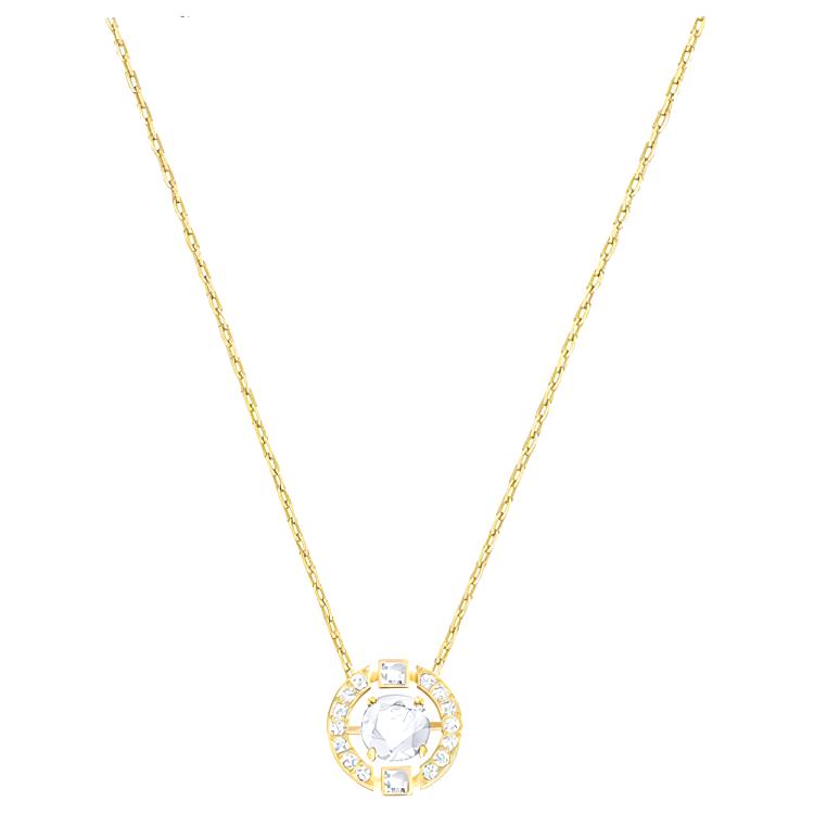 Swarovski Swarovski Una Beating Heart Crystal Necklace Women's White & Gold Plated Chain