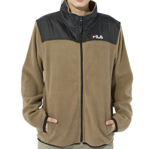 FILA Velvet Jackets Women's Brown Stand Collar Moderate