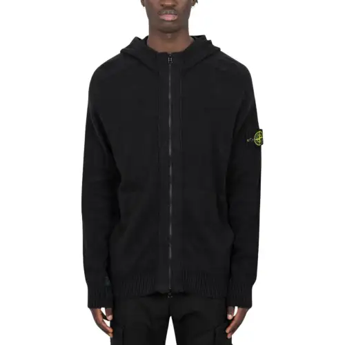 Stone Island 5100006 hooded gauzed-effect sweater