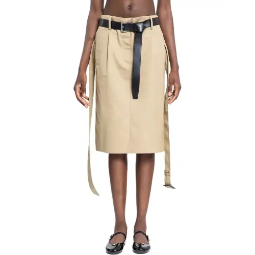 PRADA Casual Short Skirts Women's Beige