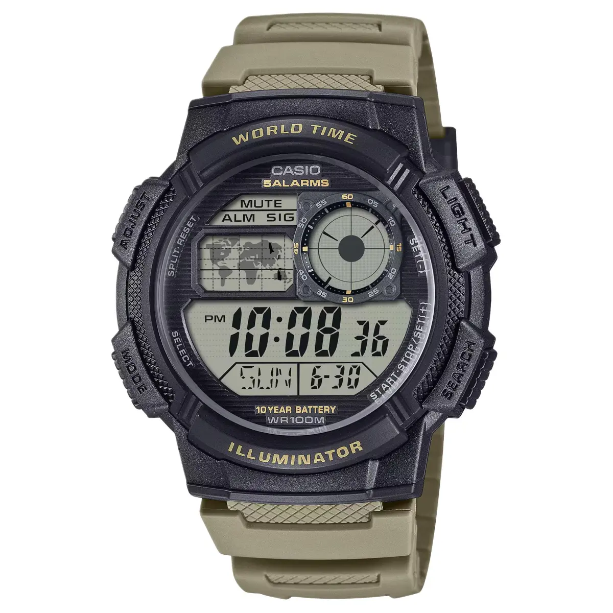 CASIO G SHOCK ['100', 301050]m Waterproof Quartz Movement Resin Strap Watch Men's Watches Black Dial