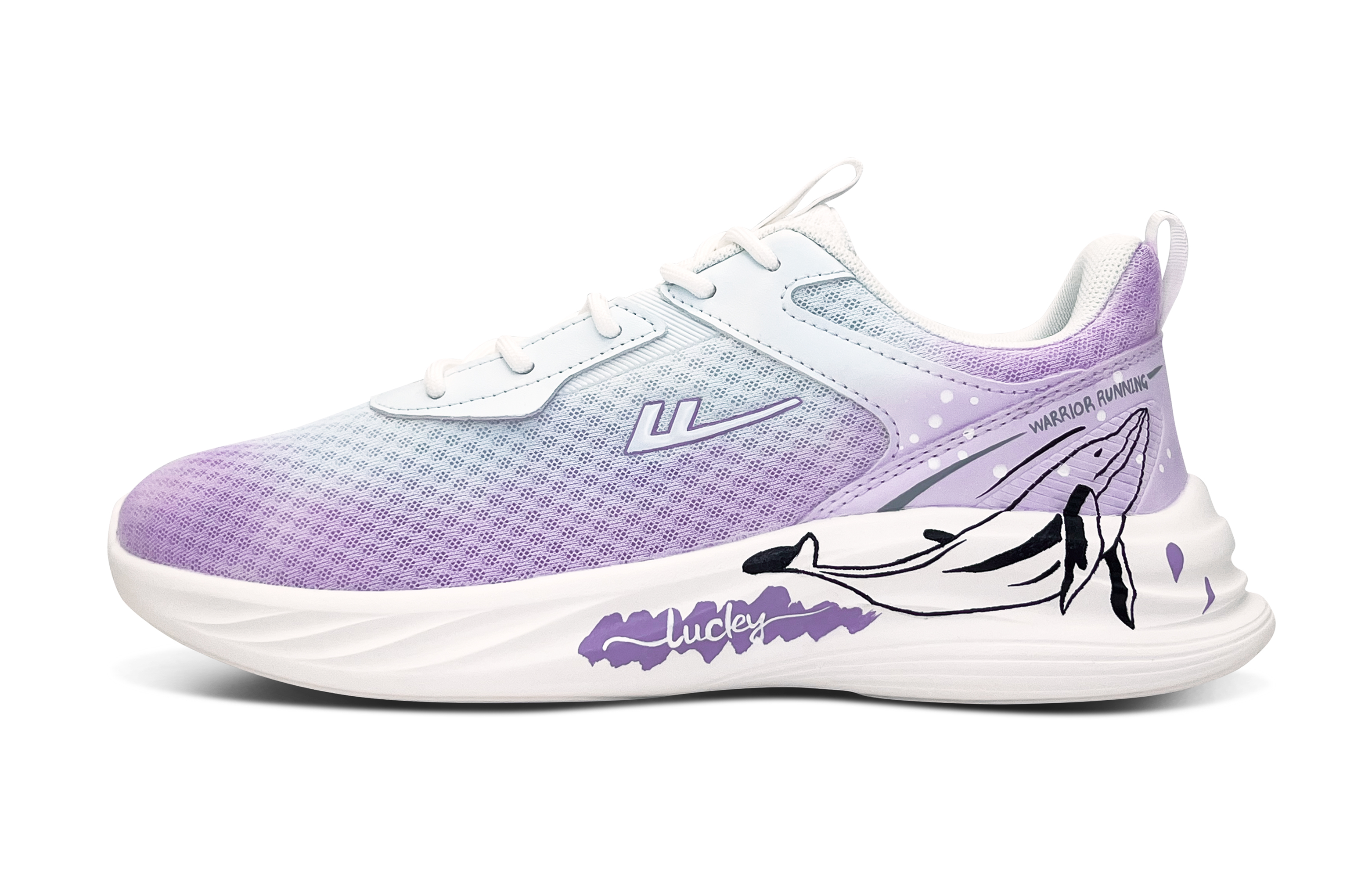 WARRIOR Running Shoes Unisex Low Top Black