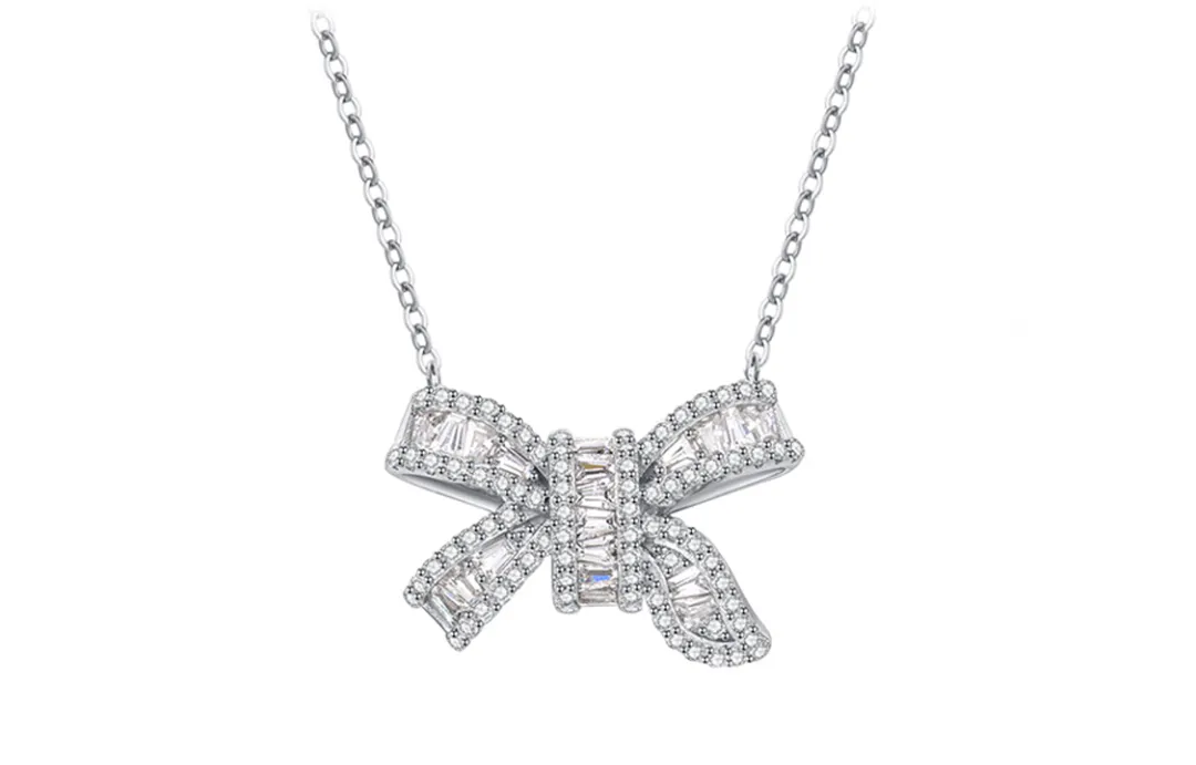 FANCI 925 Sterling Silver Synthetic Cubic Zirconia Necklaces Women's