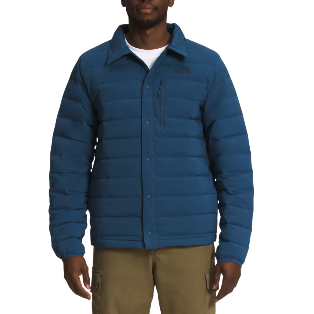 THE NORTH FACE Jackets Men's Blue Lapel Moderate Straight Fit