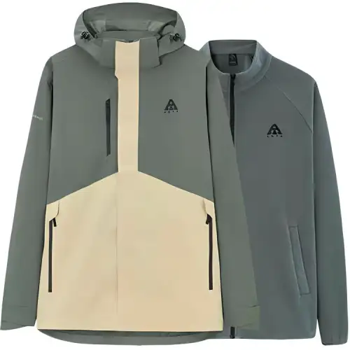 Anta Variety Training Collection Jackets & Coats Men's Aquatic Green/Plain Khaki